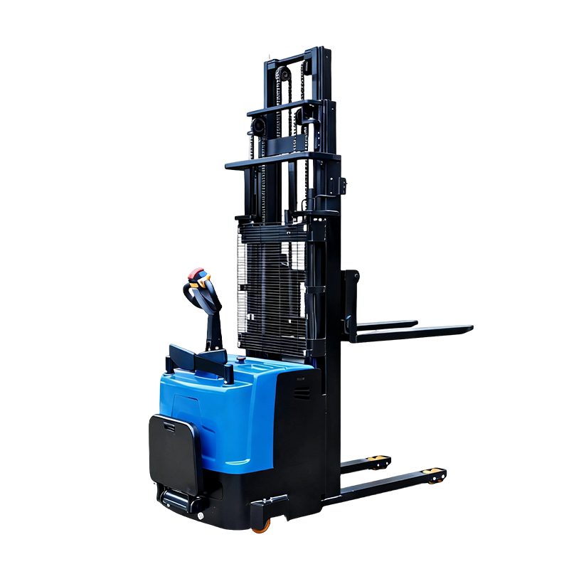 Stacker Stand-on Listrik Tiga Tiang 2000kg untuk Logistik