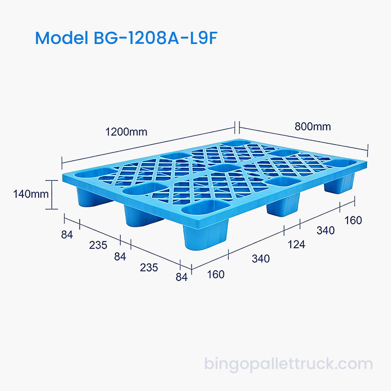 Pallet Plastik Ringan 1200x800mm untuk Gudang Retail dan E-commerce
