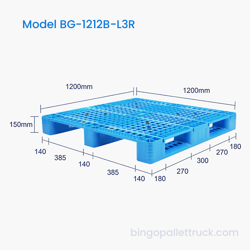 Palet Ukuran Seragam 1200x1200mm dengan Batang Baja Sempurna untuk Sistem Gudang Otomatis