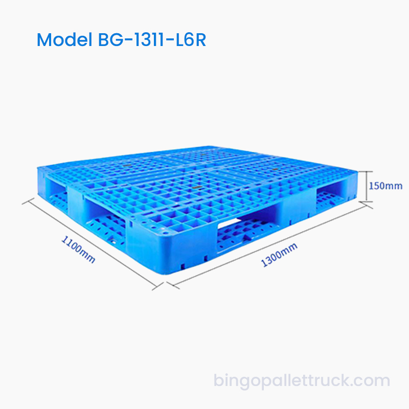 Pallet Plastik 1300x1100mm Tahan Benturan Dibuat untuk Penanganan Gudang yang Kasar