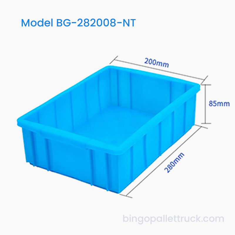 Tempat Penyimpanan Plastik Nestable HDPE 3L untuk Penyimpanan Komponen Industri