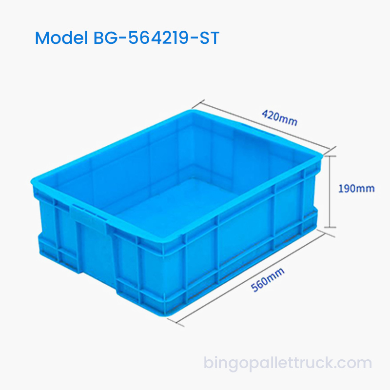 Kotak Tote Plastik HDPE Tahan Lama 34L yang Dapat Ditumpuk untuk Logistik Barang