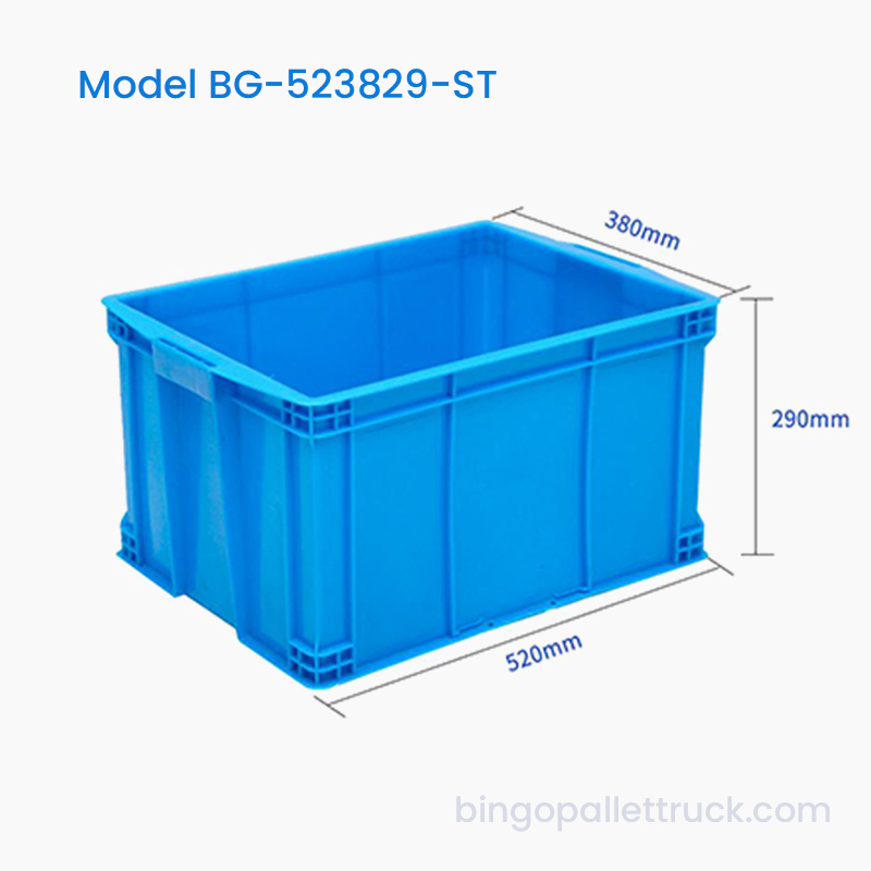 Kontainer Logistik HDPE Kotak Tote Plastik Stackable 45L