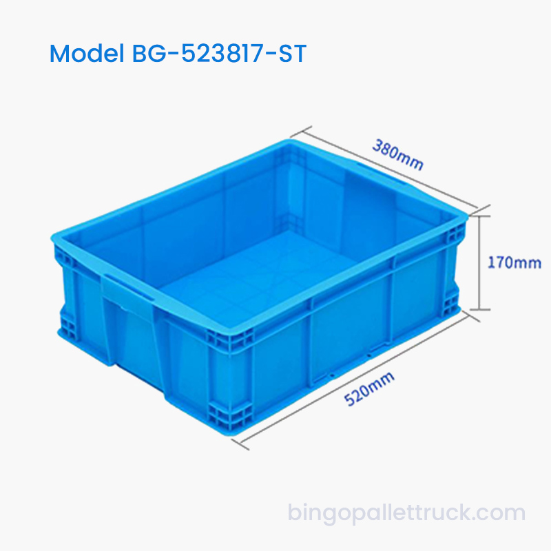 Kotak Tote Plastik HDPE Stackable 26L untuk Perangkat Keras dan Pengencang