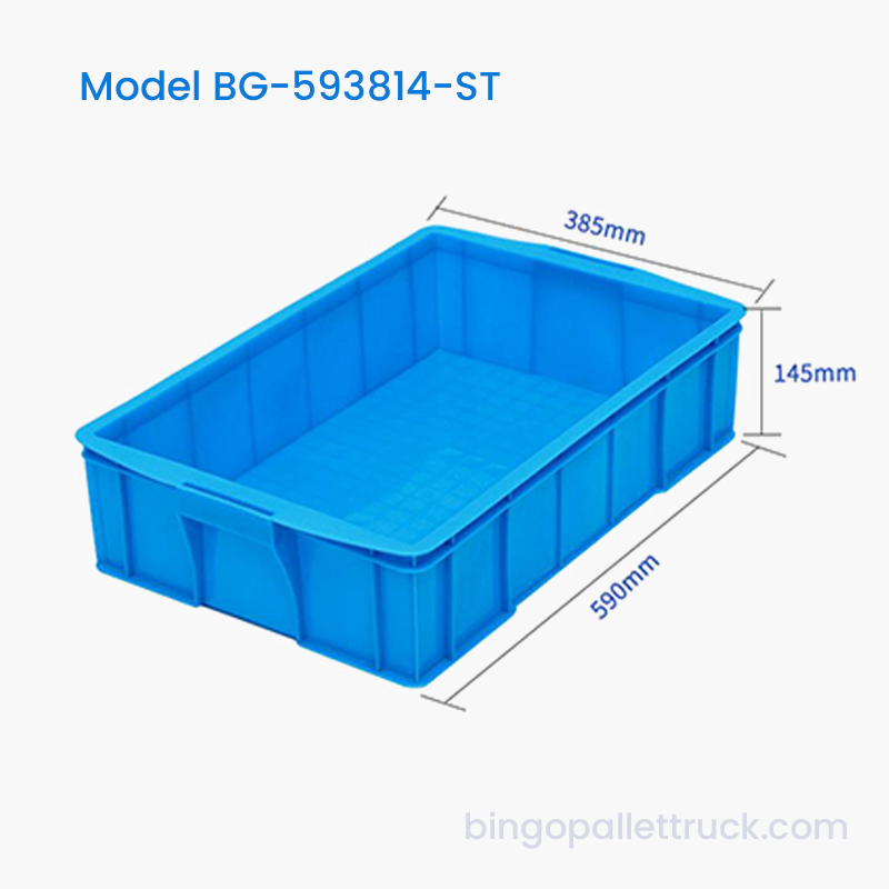 Tempat Penyimpanan Industri HDPE Kotak Tote Plastik Stackable 25L