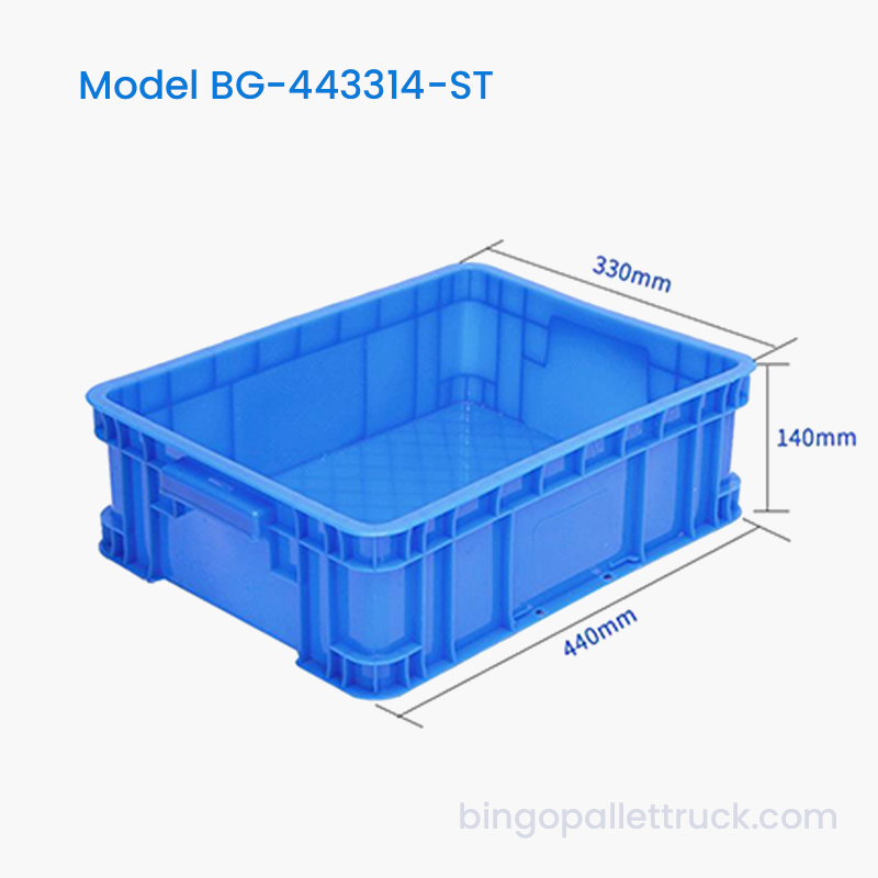 Tempat Penyimpanan HDPE Kotak Tote Plastik Industri 15L yang Dapat Ditumpuk
