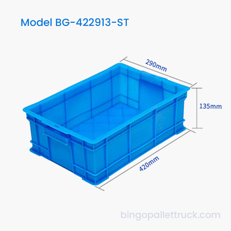 Tas Tote Plastik Anti Slip Stackable 12L untuk Penyortiran Industri