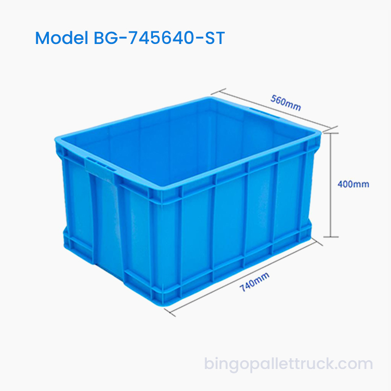 Kotak Tote Plastik Stackable Tugas Berat 137L untuk Transportasi Barang Curah