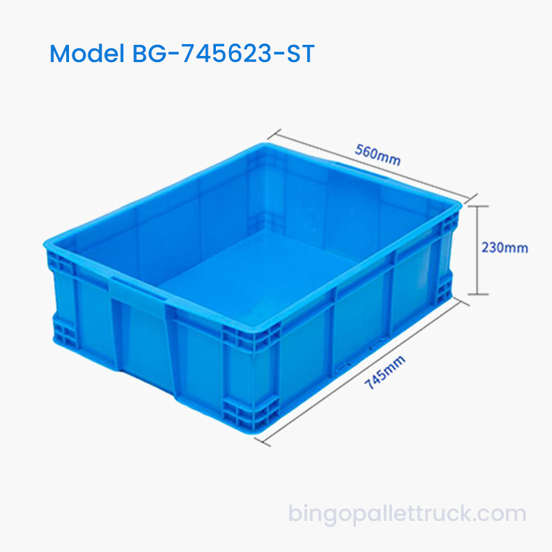 Kotak Tote Plastik Stackable HDPE 77L untuk Bagian Bengkel
