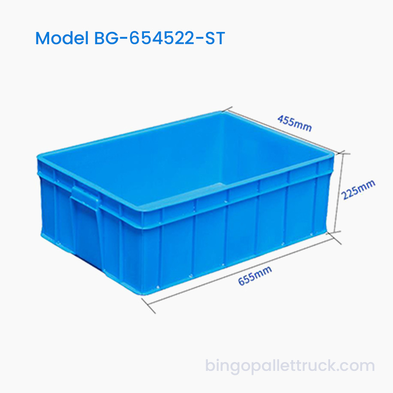 Kotak Tote Plastik Stackable HDPE 56L untuk Logistik Makanan