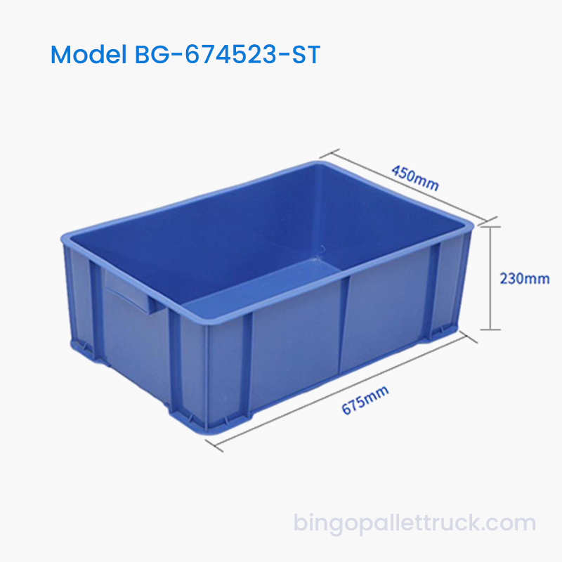 Kotak Tote Plastik Stackable 58L untuk Penyimpanan dan Transportasi Makanan