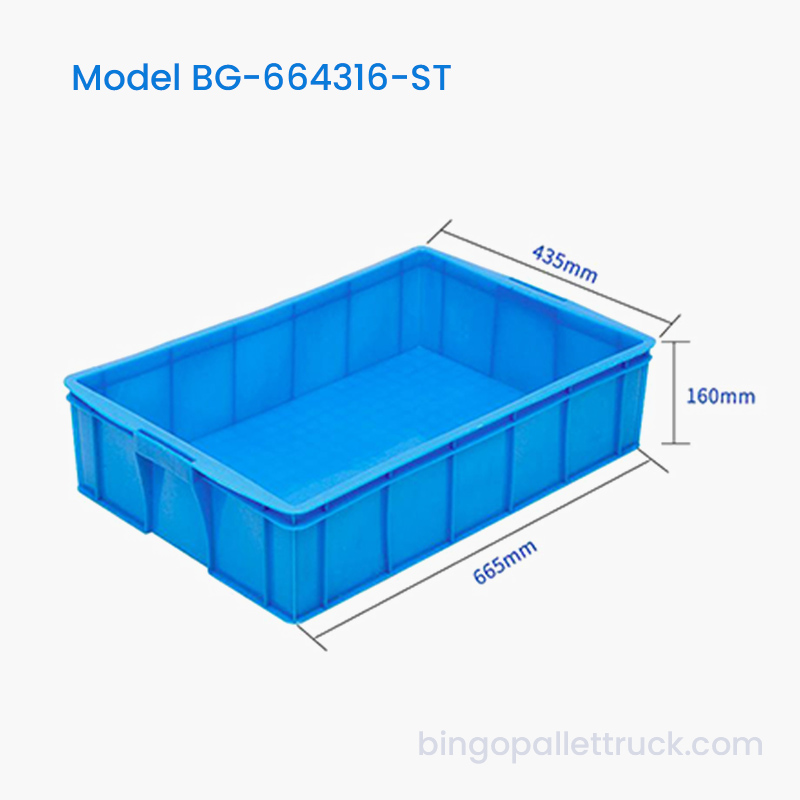 Kotak Tote Plastik Stackable 36L untuk Suku Cadang Mesin Kecil