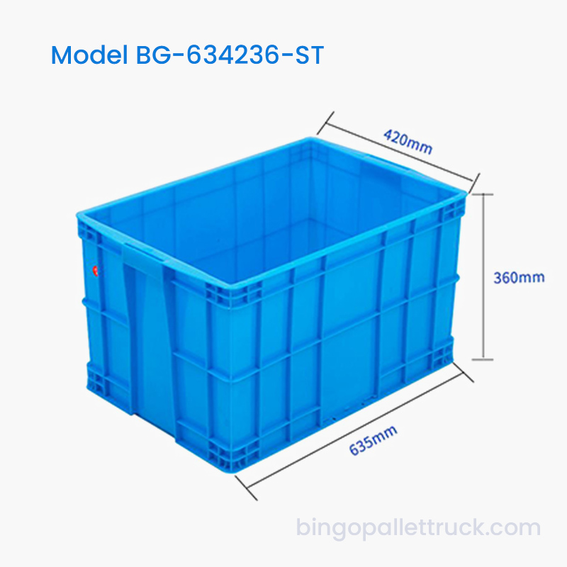 Kontainer Penyimpanan Industri Stackable HDPE 78L untuk Gudang