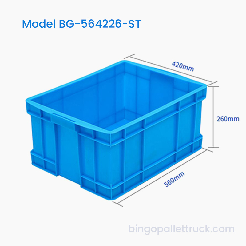 Kontainer Logistik HDPE Kotak Tote Plastik Stackable 47L