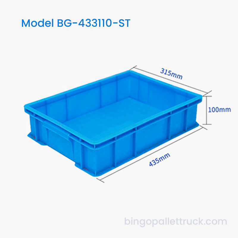 Kotak Tote Plastik Stackable 11L untuk Logistik Gudang