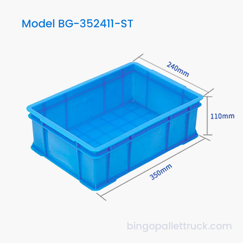Kotak Tote Plastik Stackable HDPE 6L untuk Penyimpanan Harian