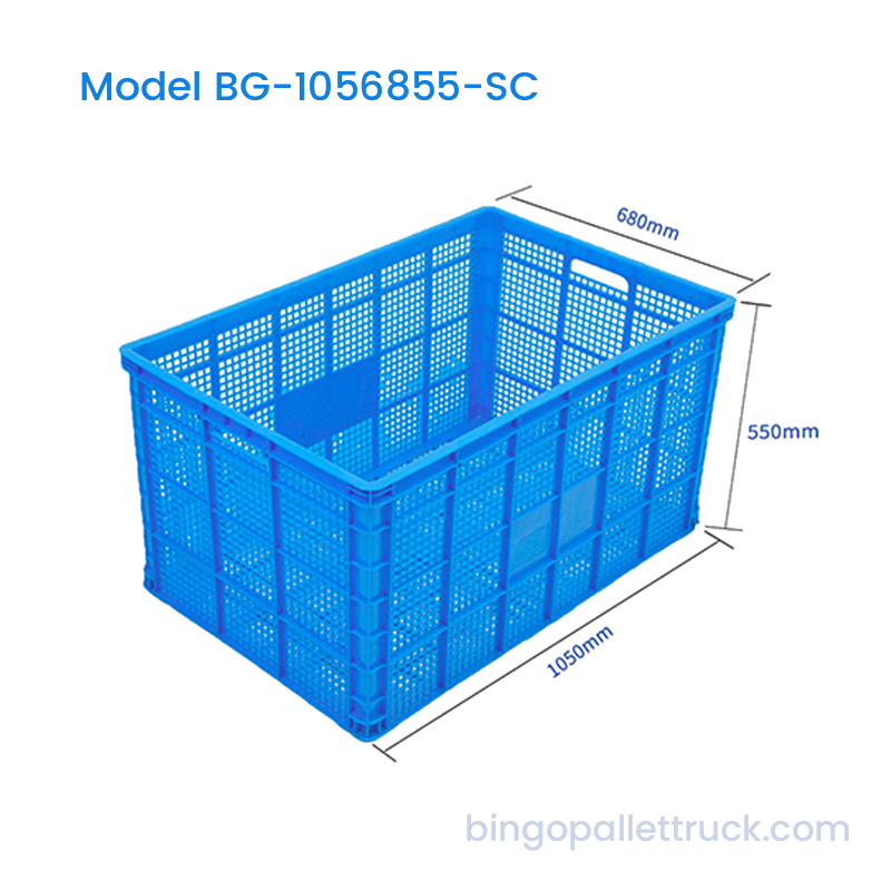 Peti Plastik Stackable Tugas Berat 327L untuk Penyimpanan Barang Massal