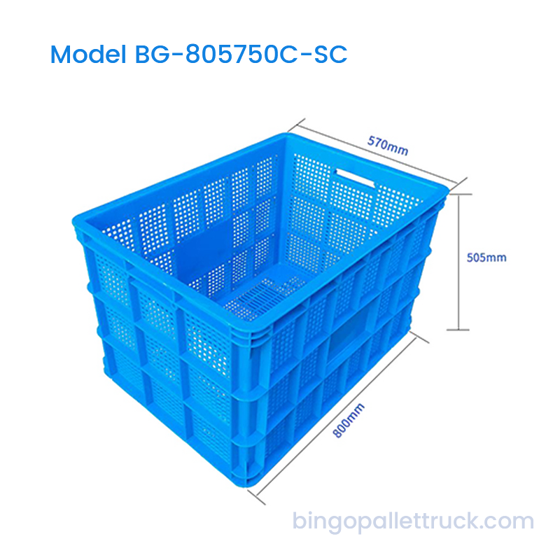 Peti Plastik Stackable Tugas Berat 194L untuk Pengangkutan Barang Curah