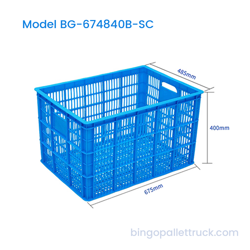 Peti Plastik HDPE Stackable Kokoh 107L untuk Distribusi Supermarket