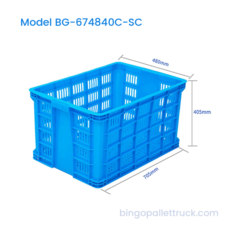 Peti Plastik Tahan Lama 110L yang Dapat Ditumpuk untuk Logistik Rantai Dingin