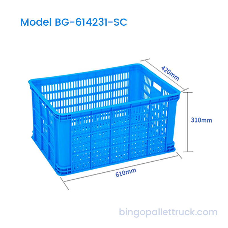 Peti Plastik HDPE Stackable 67L untuk Buah dan Sayuran