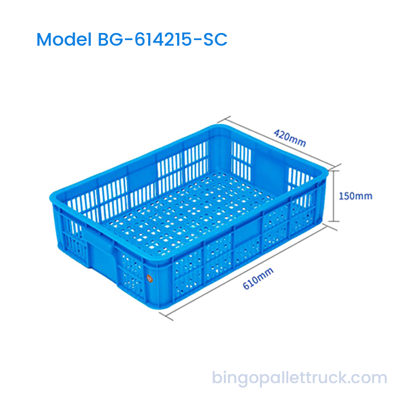 Peti Plastik 31L Stackable untuk Logistik Produk Segar Rantai Dingin