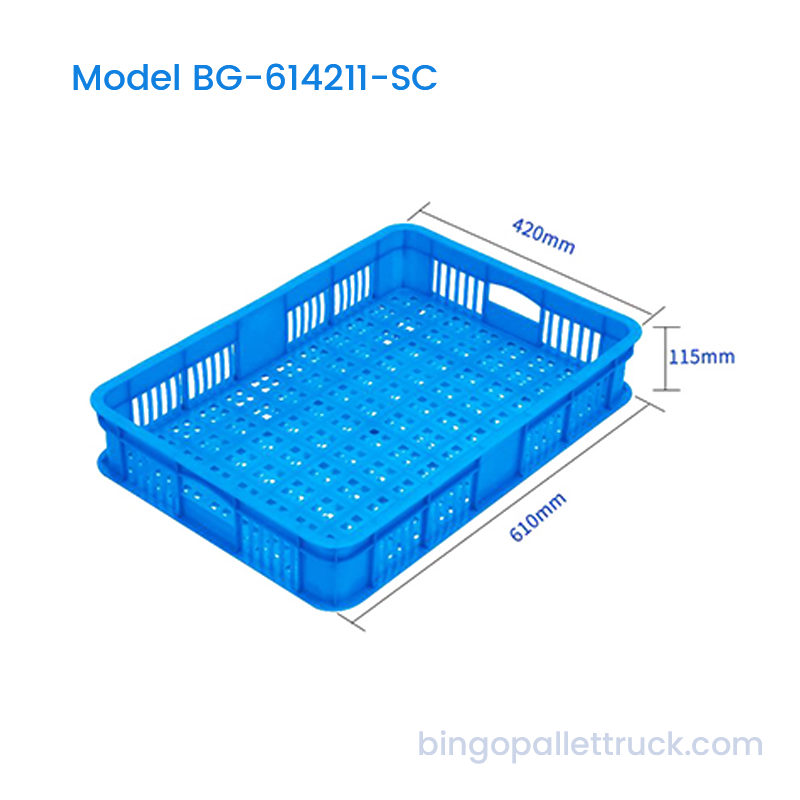Peti Plastik Stackable Tugas Ringan 23L untuk Penyortiran Otomatis