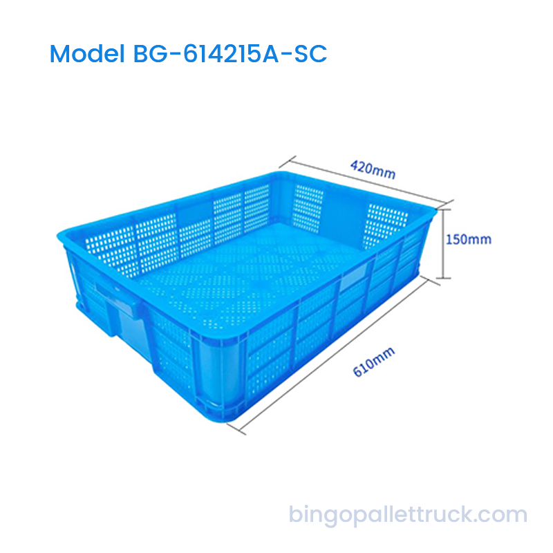 Peti Plastik Stackable Tahan Lama 31L untuk Pengangkutan Udang Hidup