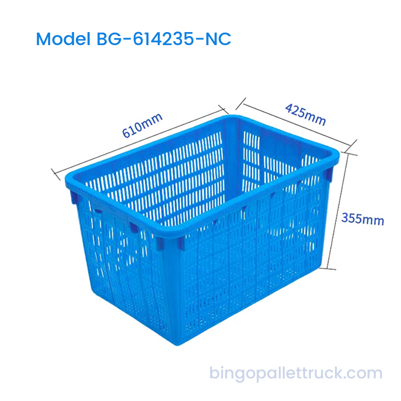 Keranjang Logistik HDPE Peti Plastik Bersarang 65L untuk Sayuran