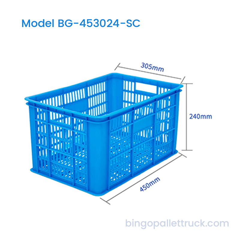 Peti Plastik Stackable Tahan Lama 27L untuk Pertanian