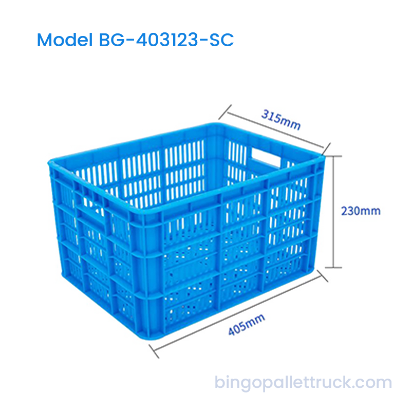 Peti Plastik 24L Stackable untuk Distribusi Produk Segar