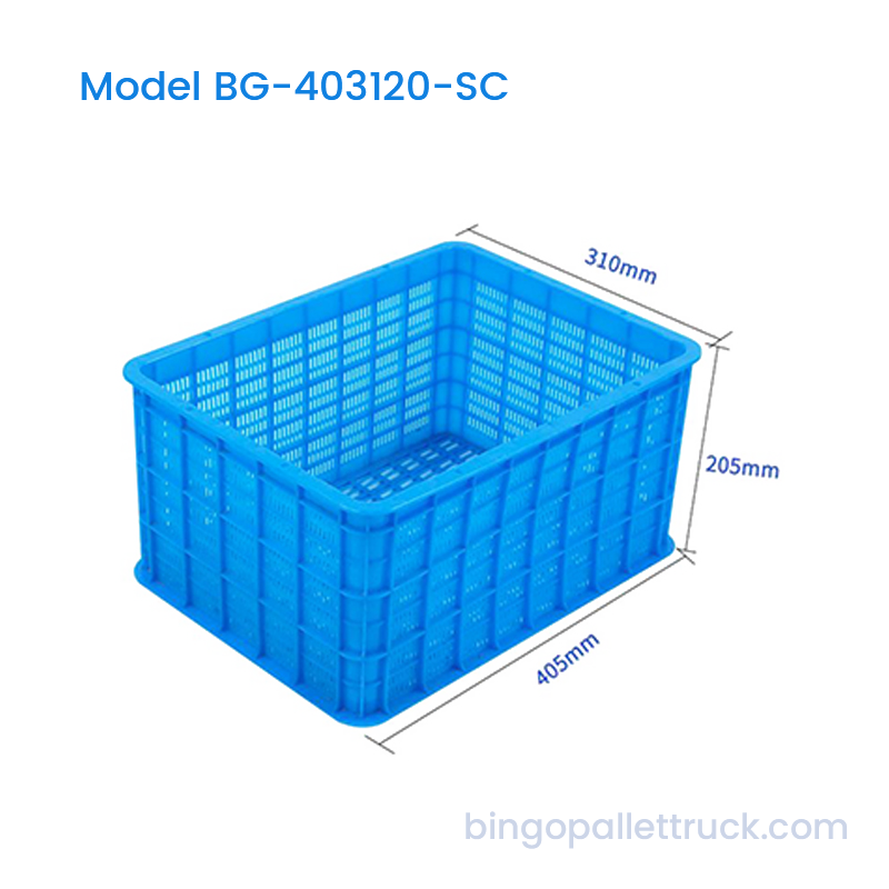 Peti HDPE Ringan 21L yang Dapat Ditumpuk untuk Buah dan Sayuran