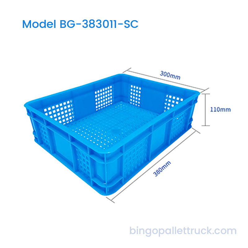 Peti HDPE Ringan 10L yang Dapat Ditumpuk untuk Buah Kecil dan Beri