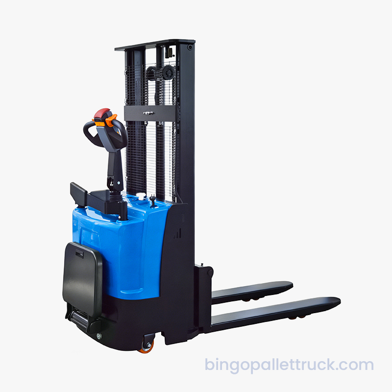 Stacker Stand-on Listrik 1500kg untuk Pabrik