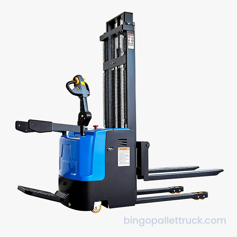 Stacker Stand-on Listrik Bertenaga Baterai 2000kg 