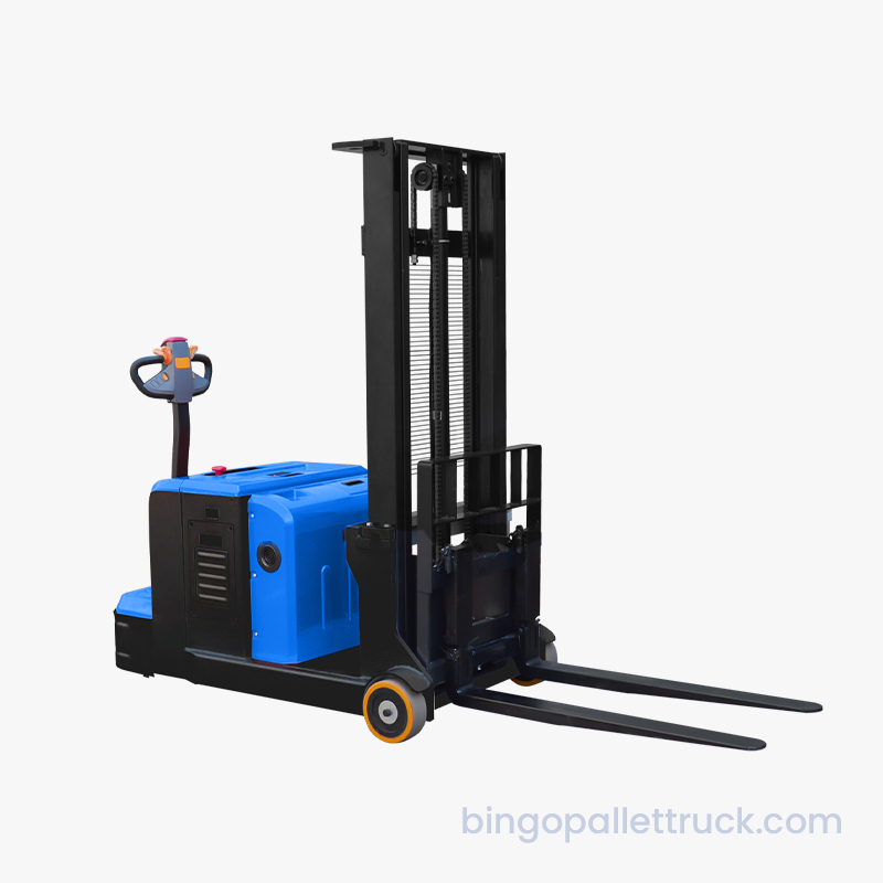 Walkie Stacker Listrik Penyeimbang 1000kg untuk Gudang