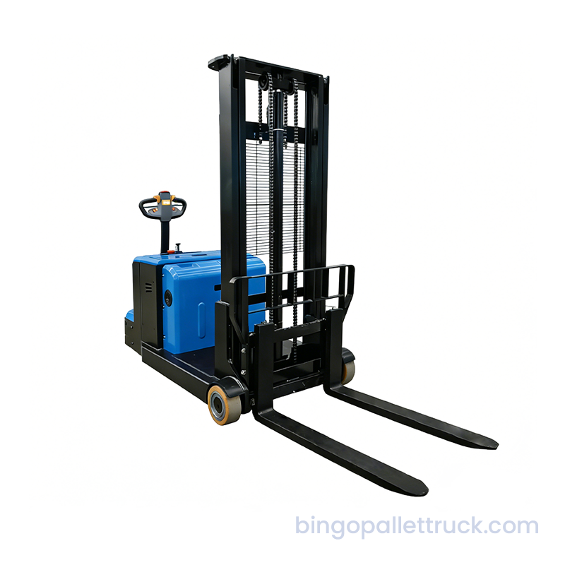 Walkie Stacker Listrik Penyeimbang 1500kg untuk Penggunaan Gudang Tugas Berat
